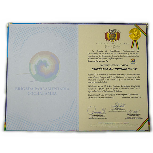 50 años emitida por la brigada de asambleistas plurinacionales de cochabamba