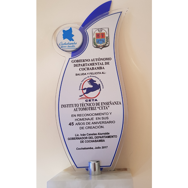 45 años emitida por la gobernacion de cochabamba(2017)